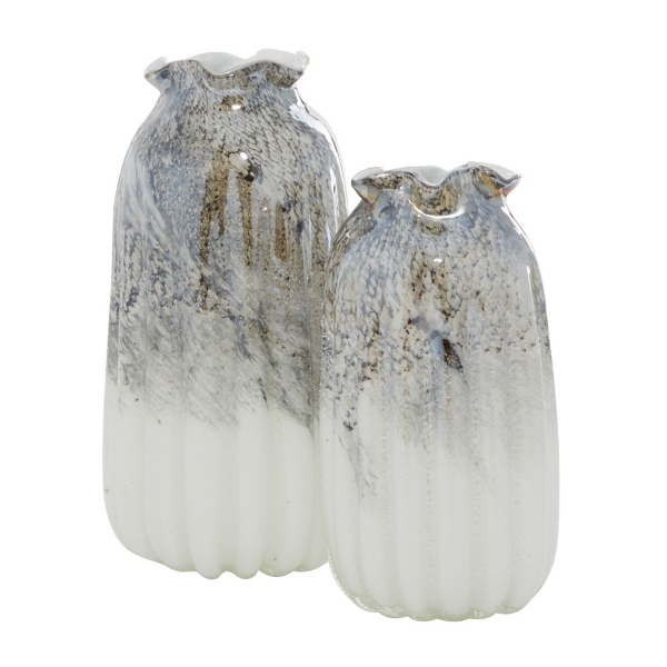 Glazed Gray Glass Vases, Set of 2 Kirklands Home