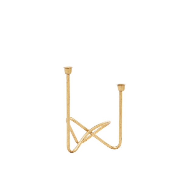 Gold Iron Taper Candle Holder