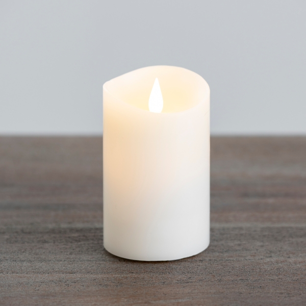 Ivory LED Soft Flame Pillar Candle, 3x5 in. | Kirklands Home