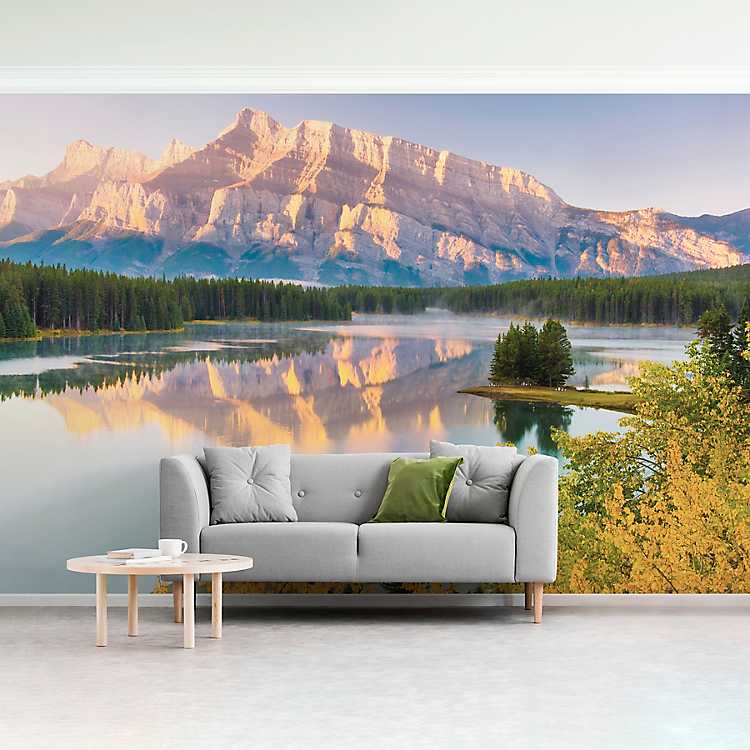 Mountain lake autocollant mural fenêtre couleur pleine-chambre à coucher lounge nature W163 