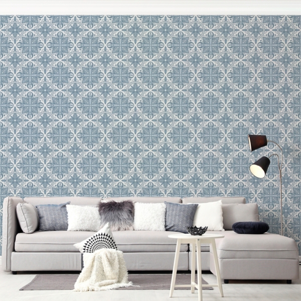 Blue Kaleidoscope Peel and Stick Wall Mural | Kirklands Home