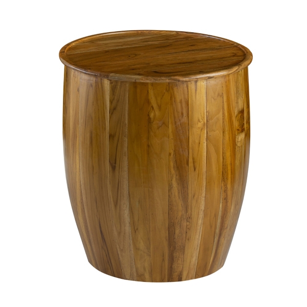 Wood drum accent deals table