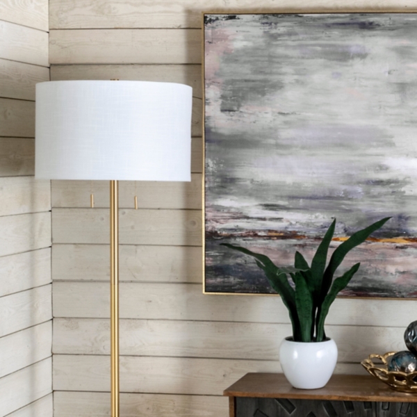 Gold Sleek Modern Floor Lamp