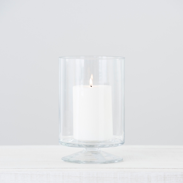 Clear Florence Glass Hurricane, 7 in. Kirklands Home