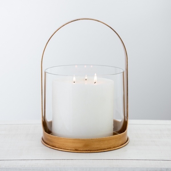 Gold Handle Glass Hurricane Kirklands Home