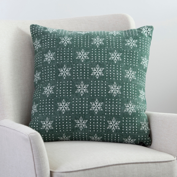Green Mudcloth Snowflake Pillow Kirklands Home