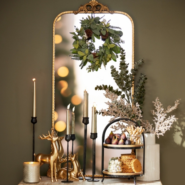 Black Textured Taper Candle Holder