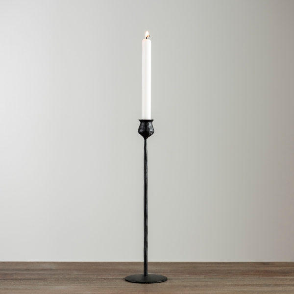 Black Textured Taper Candle Holder, 16 in. Kirklands Home