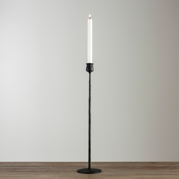 Black Textured Taper Candle Holder, 24 in. Kirklands Home