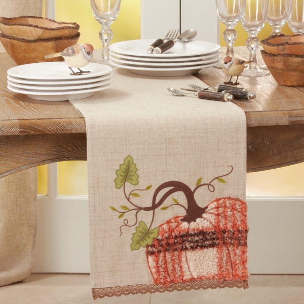 Crosshatch Plaid Pumpkin Harvest Table Runner Kirklands Home
