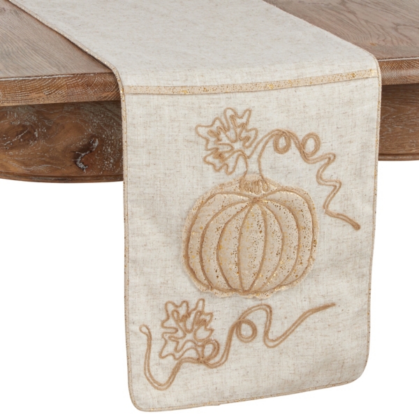 Embroidered Glitter Pumpkin Table Runner Kirklands Home