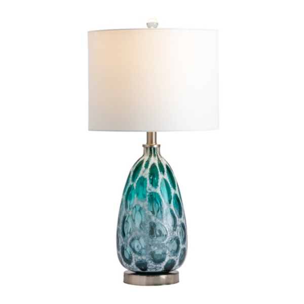 Teal Blue and Nickel Table Lamp Kirklands Home