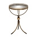 Gold Mirror Top Metal Accent Table