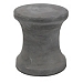 Black Clay Hourglass Accent Table
