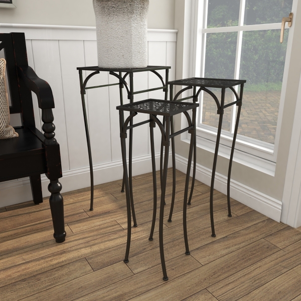 Black Garden 3-pc. Plant Stand Set