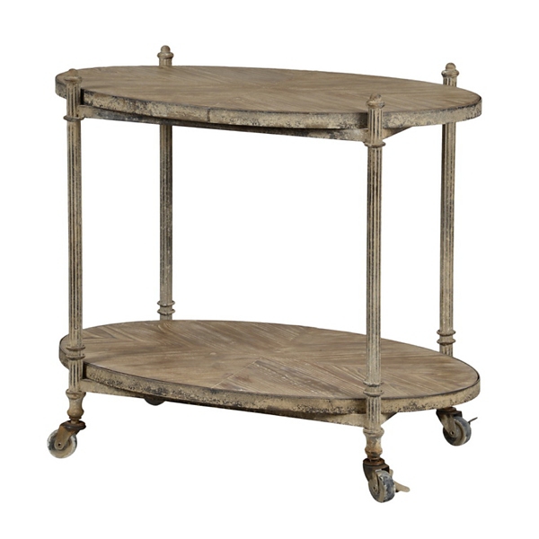Distressed Vintage Rolling Cart Accent Table Kirklands Home