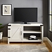 White Barn Door Console TV Stand