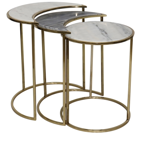 Marble Moon Nesting Accent Tables, Set of 3 Kirklands Home