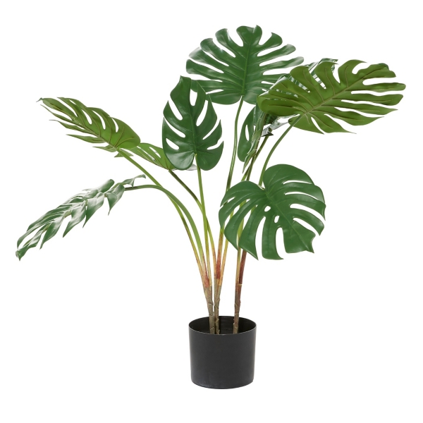 Faux Green Monstera Potted Plant, 28.5 In. 