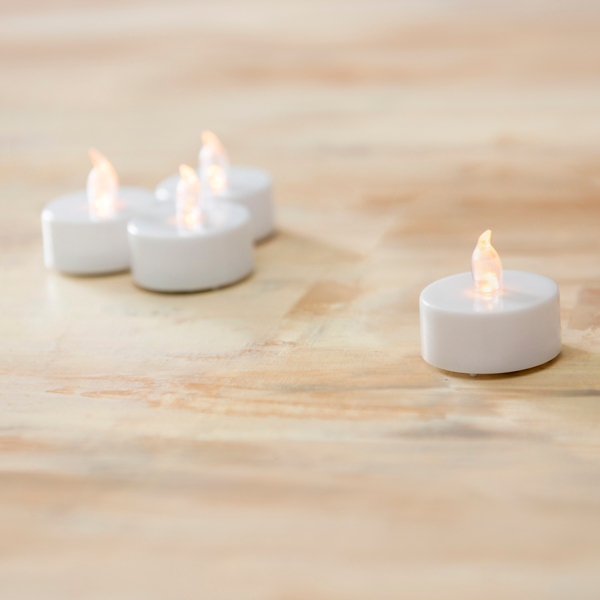 White LED Warm Light Tealight Candles, Set of 4 Kirklands Home
