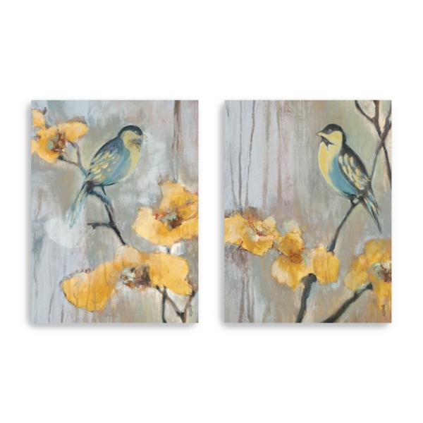 Bluebirds and Blossoms Canvas Art Prints, Set of 2 | Kirklands Home