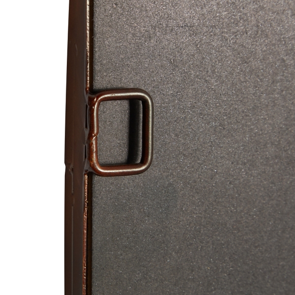 Brown Metal Arch Frame Windowpane Wall Mirror