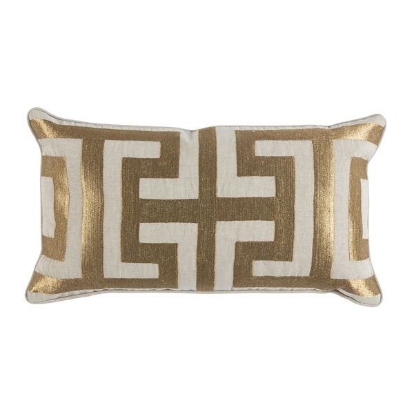 Gold greek key pillow hotsell