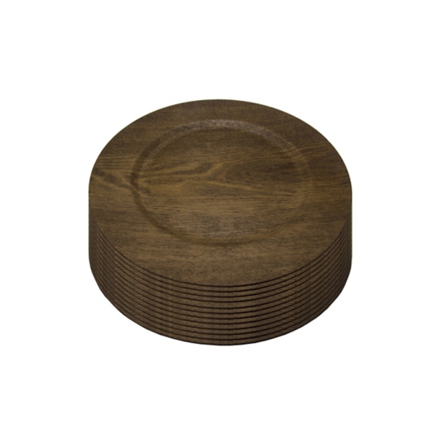 Natural FauxWood Charger Plates, Set of 12 Kirklands Home