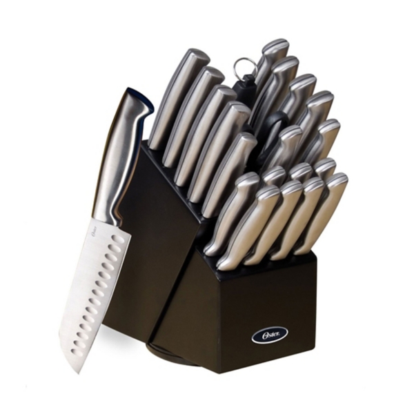 Cutlery Set, 22 Piece, Silver/Black, 14H x 10W 12H , Wood | Kirkland's Home