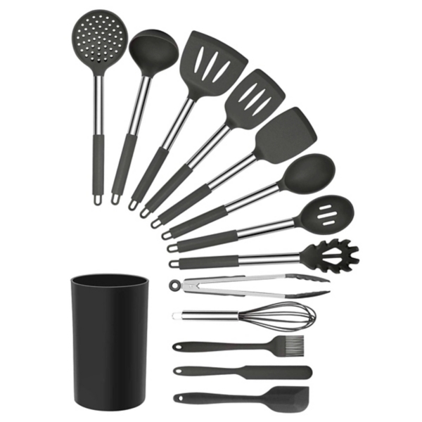 Gibson Home 95-Piece Kitchen in a Box Cookware, Dinnerware, Flatware,  Bakeware, Kitchen Storage, Tools, and Cutlery Set - Black