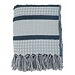 Blue Reversible Tufted Waffle Weave Throw