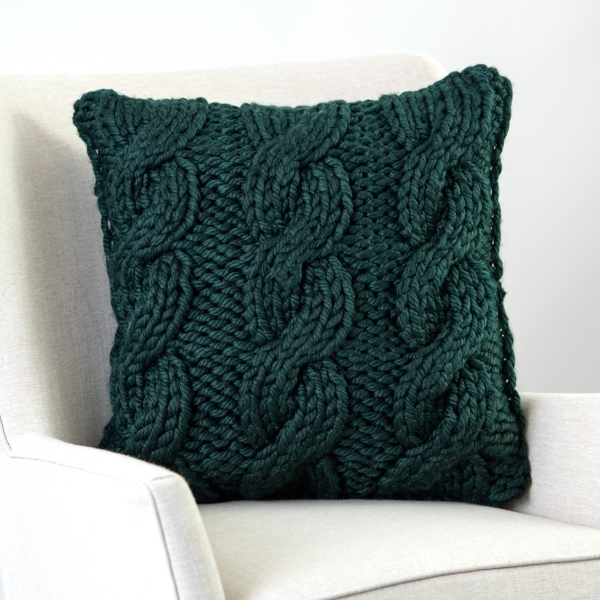 Green 2025 knit pillow