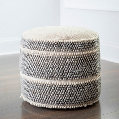 Kirklands Aluminum Cable Knit shops Pouf