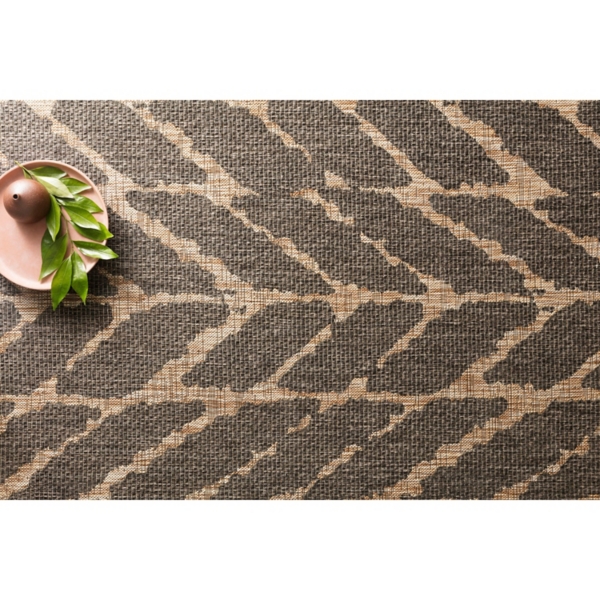 Charcoal Mocha Chevron Outdoor Area Rug, 7x10