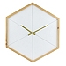 Blond Wood Frame Hexagon Wall Clock