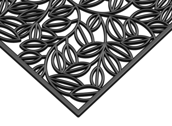 Black Vine Rubber Doormat