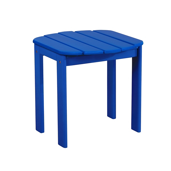 Blue plastic garden discount table