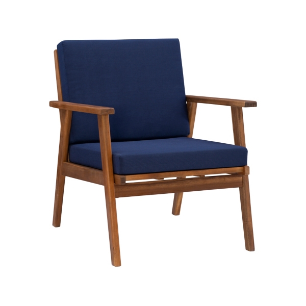 Blue 4-pc. Acacia Wood Outdoor Living Set