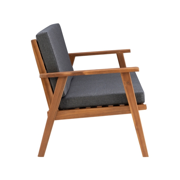 Gray Acacia Wood 4-pc. Outdoor Living Set