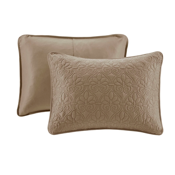 Brown Classic Stitch 3-pc. Queen Coverlet Set