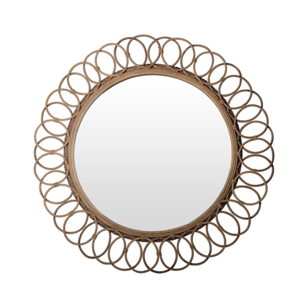Natural Woven Rattan Frame Wall Mirror Kirklands Home