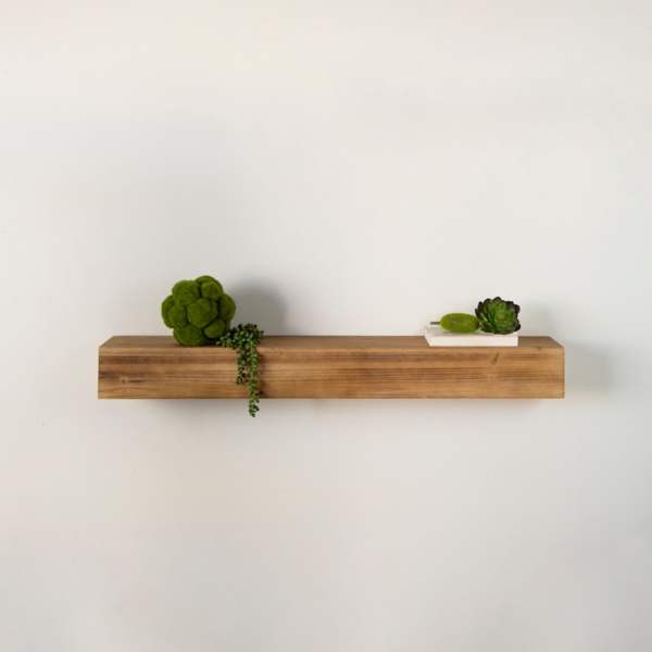 Natural Wood Floating Wall Shelf, 36 in. Kirklands Home
