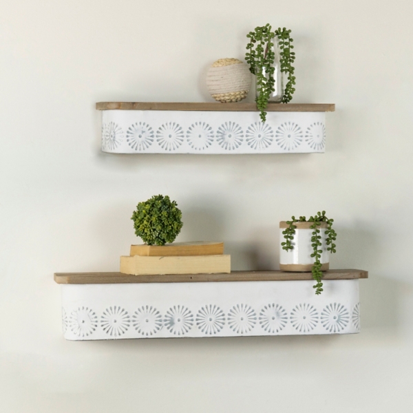 Daisy Embossed Farmhouse 2pc. Floating Shelf Set Kirklands Home