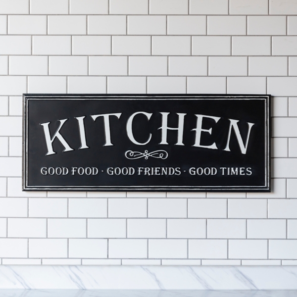 Good Food Embossed Kitchen Wall Plaque 