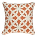Bright Tangerine Geometric Throw Pillow