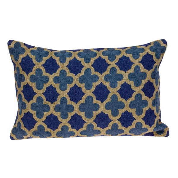Royal Blue Quatrefoil Lumbar Throw Pillow Kirklands Home