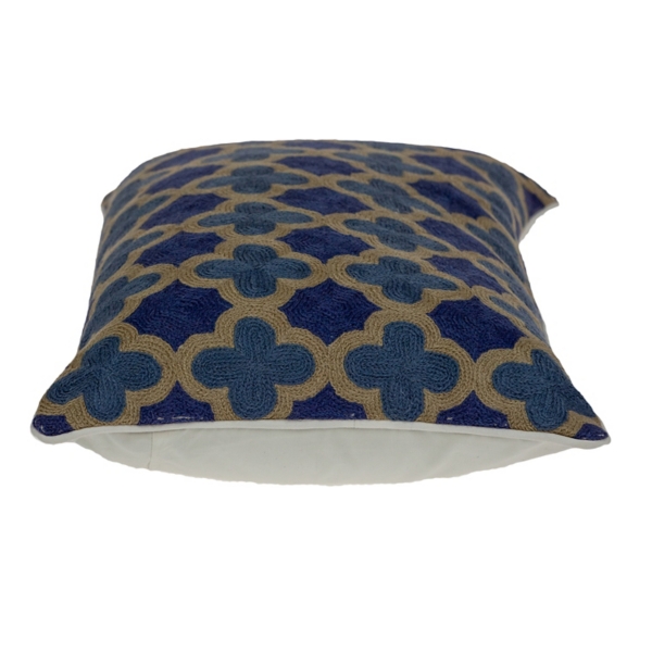 Royal Blue Quatrefoil Lumbar Throw Pillow