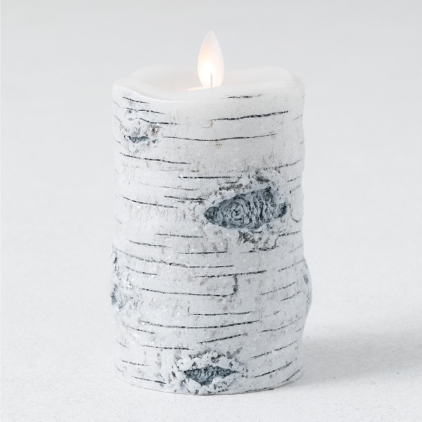 Birch Branch Flameless LED Pillar Candle, 5 in. Kirklands Home