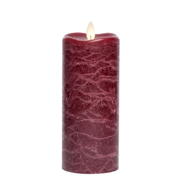 Frosted Wine Flameless LED Pillar Candle, 7 in. Kirklands Home