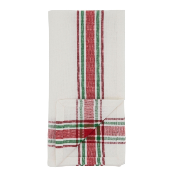 Red and Green Plaid Napkins, Set of 4
